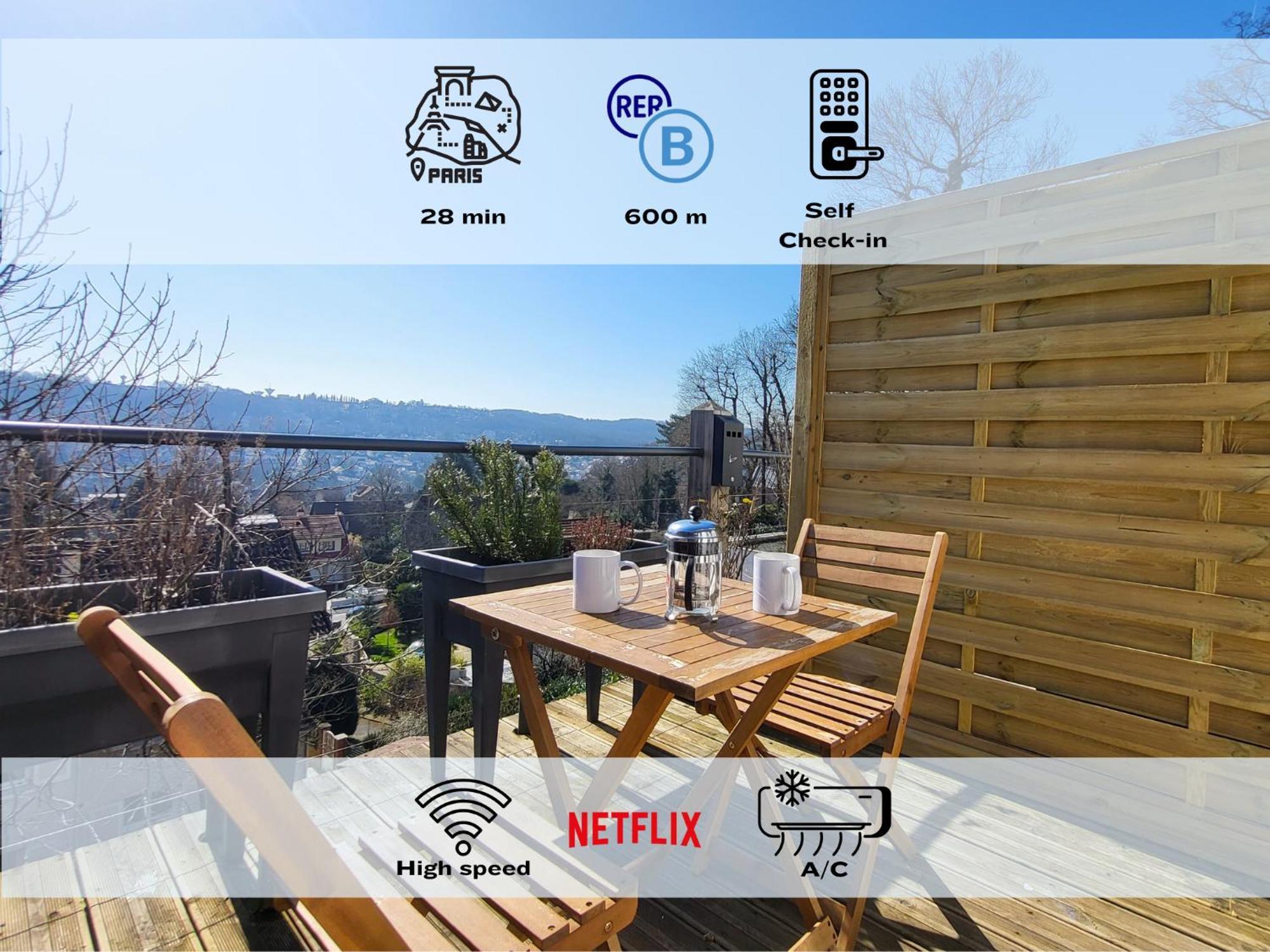 Le Bellevue - Beaux Appartements Avec Vue Splendide Palaiseau Exteriör bild